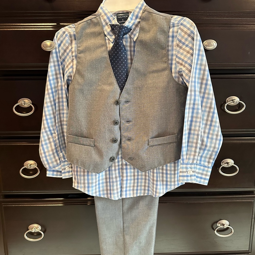 Nautica Gray and Blue Kids Matching Set